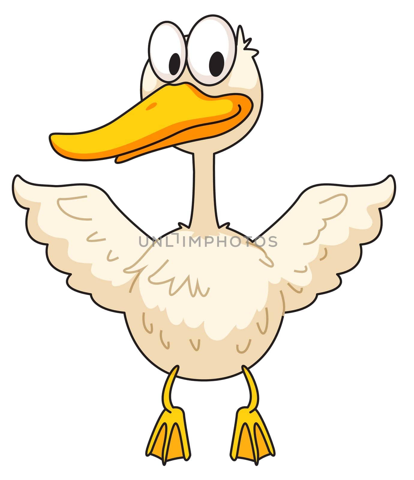Illustration of a funny duck