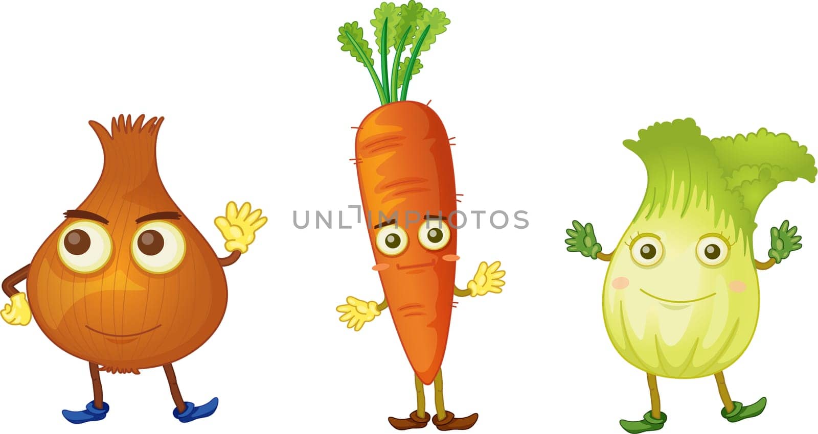 illustration of various objects on white
