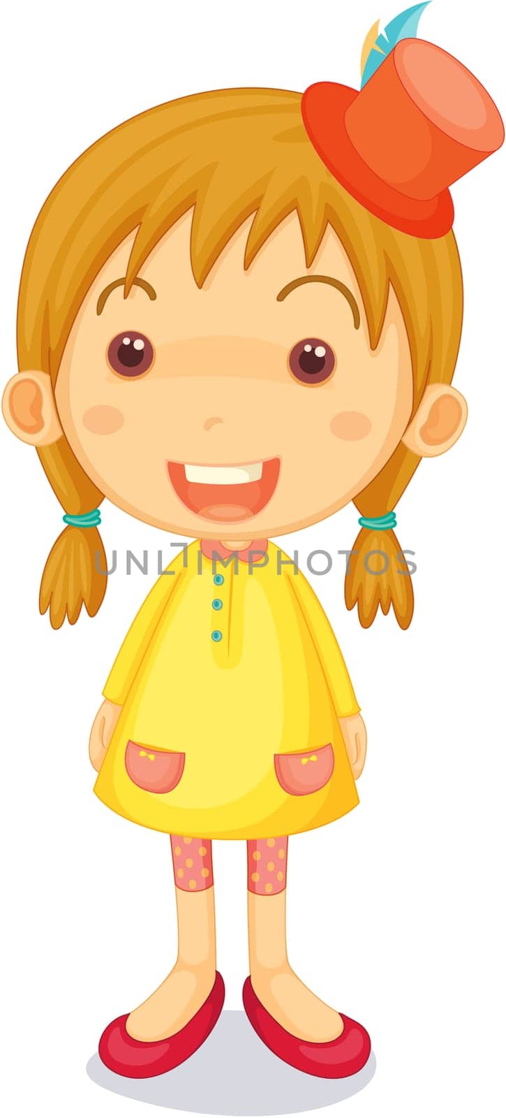 Illustration of a Girl on a white background