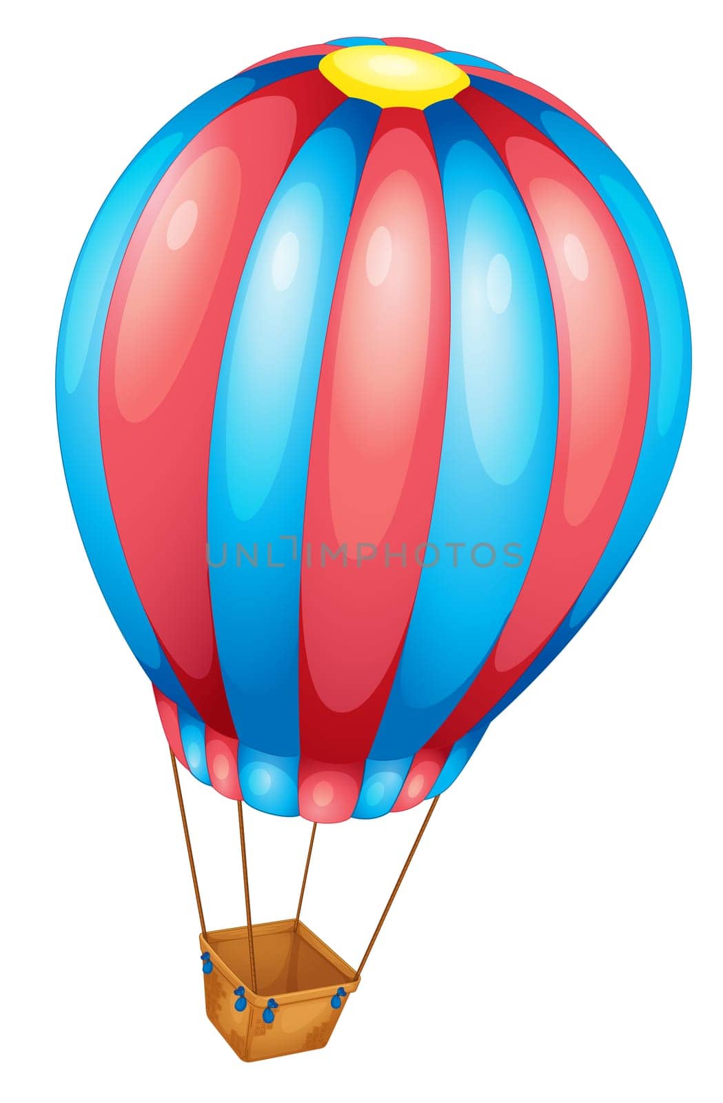 Hot air balloon of white