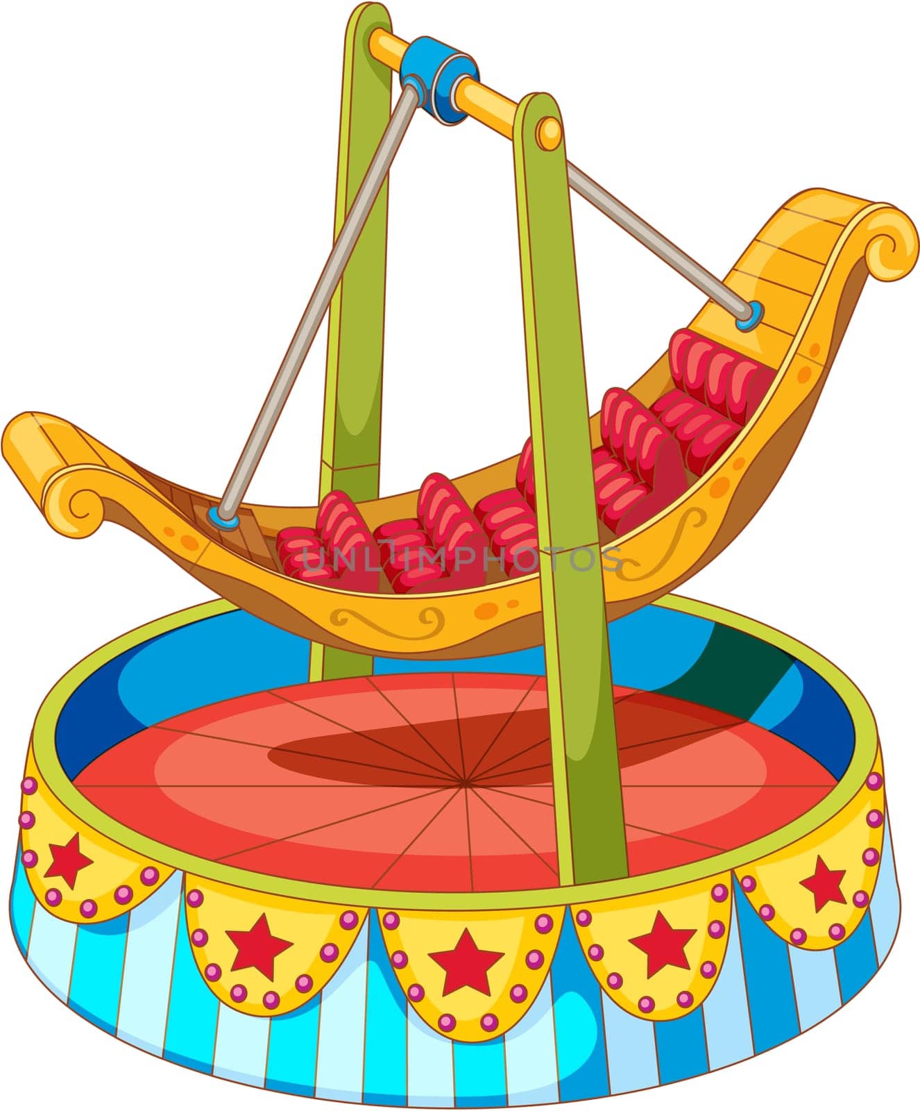 Illustration of a swing on white background
