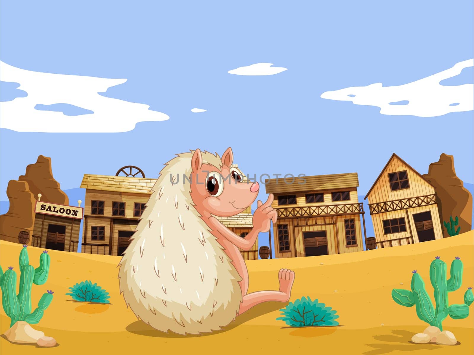 illustration of a bever in a house colony