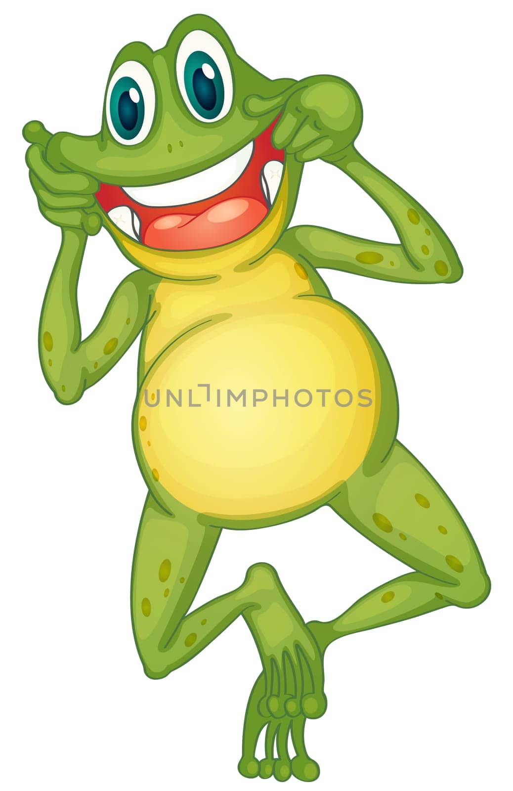Illustration of a frog cartoon character