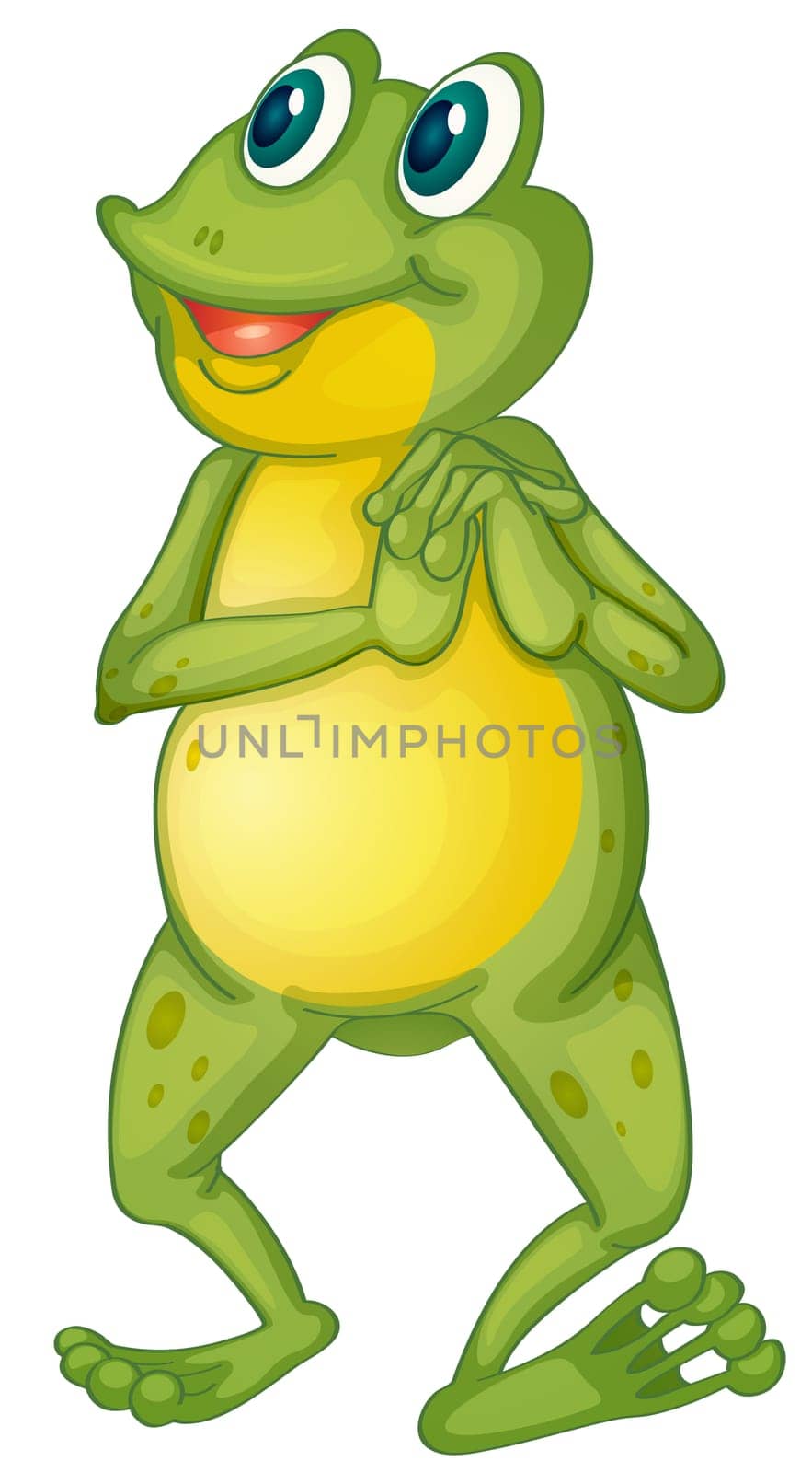 Illustration of a frog cartoon character