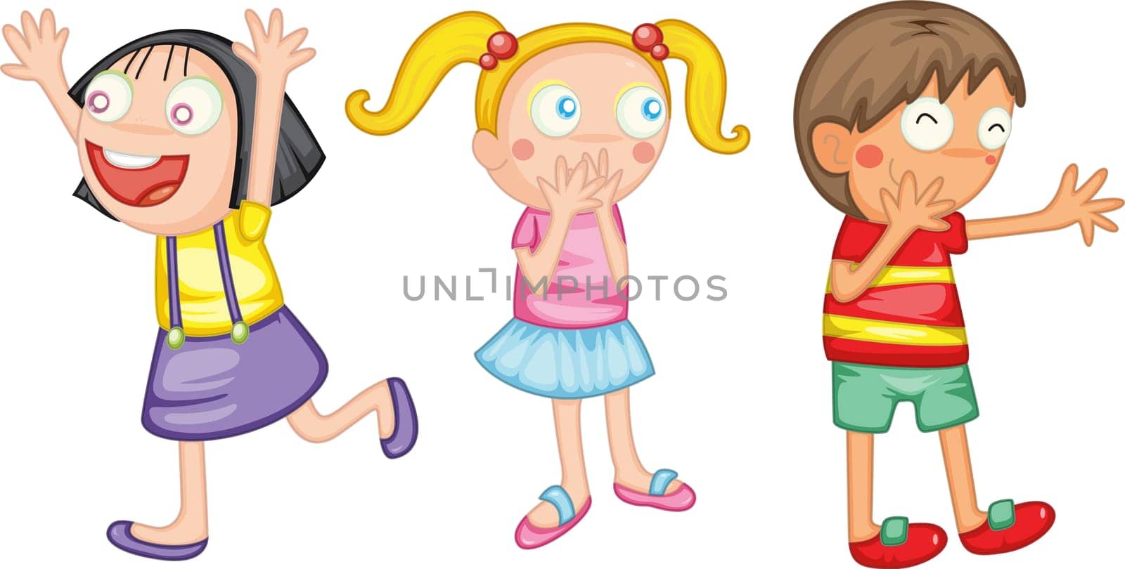 illustration of a kids on a white background