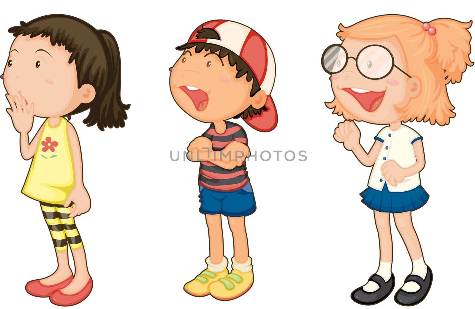 illustration of a kids on a white background