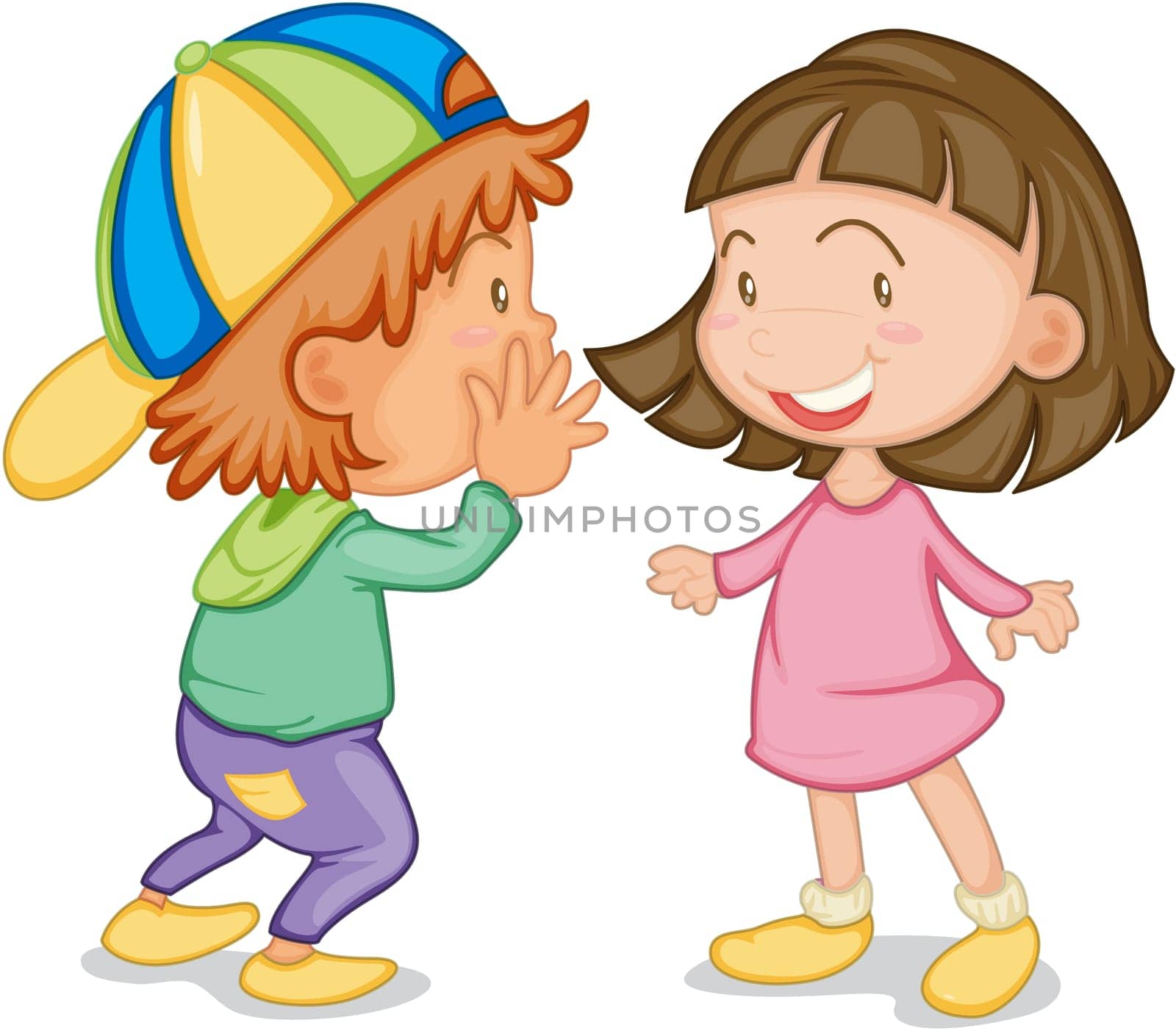 illustration of a kids on a white background