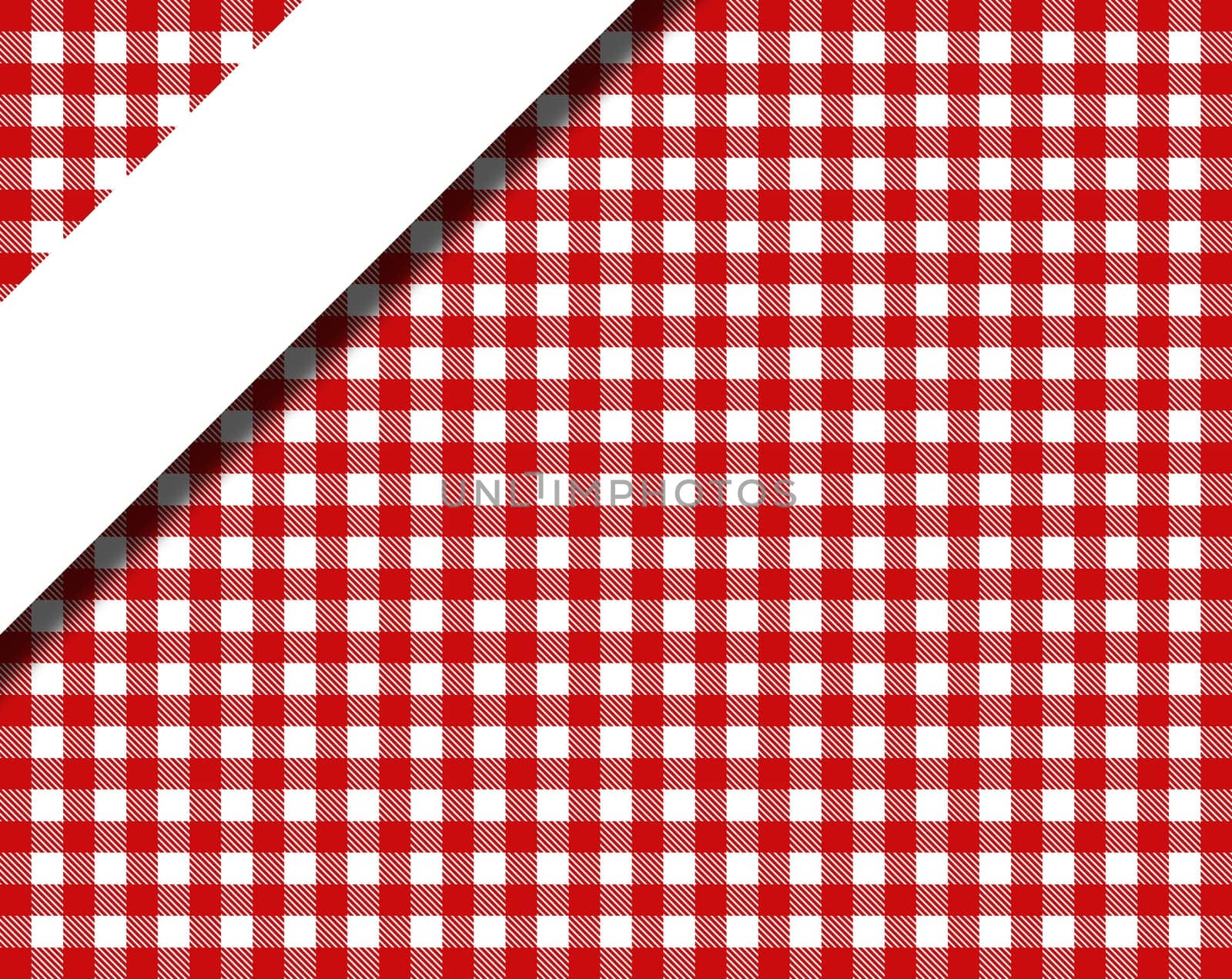 Red White Plaid Tablecloth Pattern with Diagonal Stripe for Text