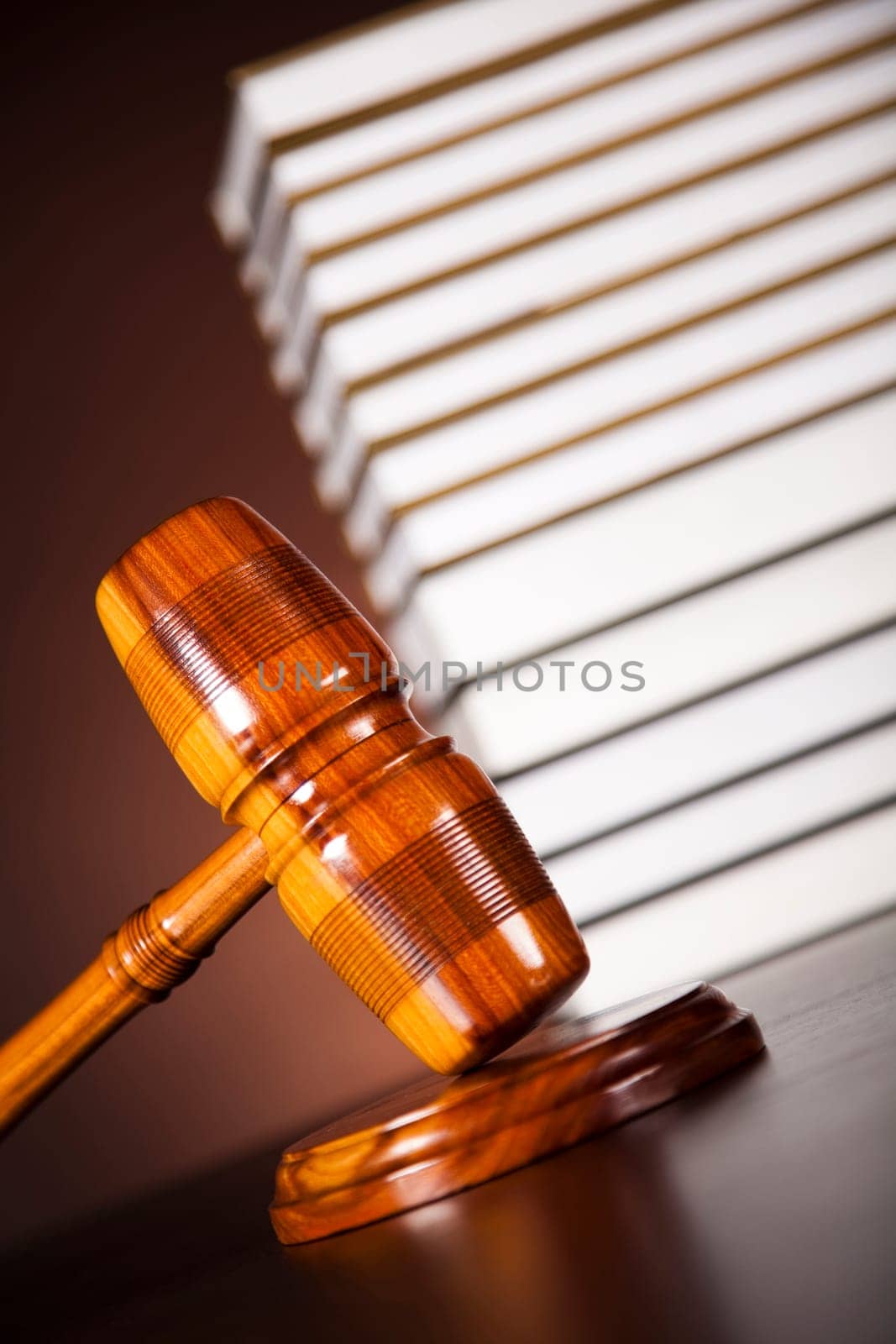 Legal gavel on a law book