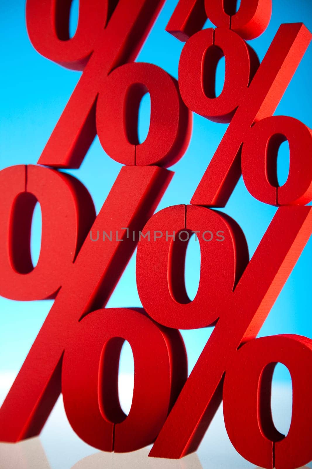 Concept of discount, Percent sign