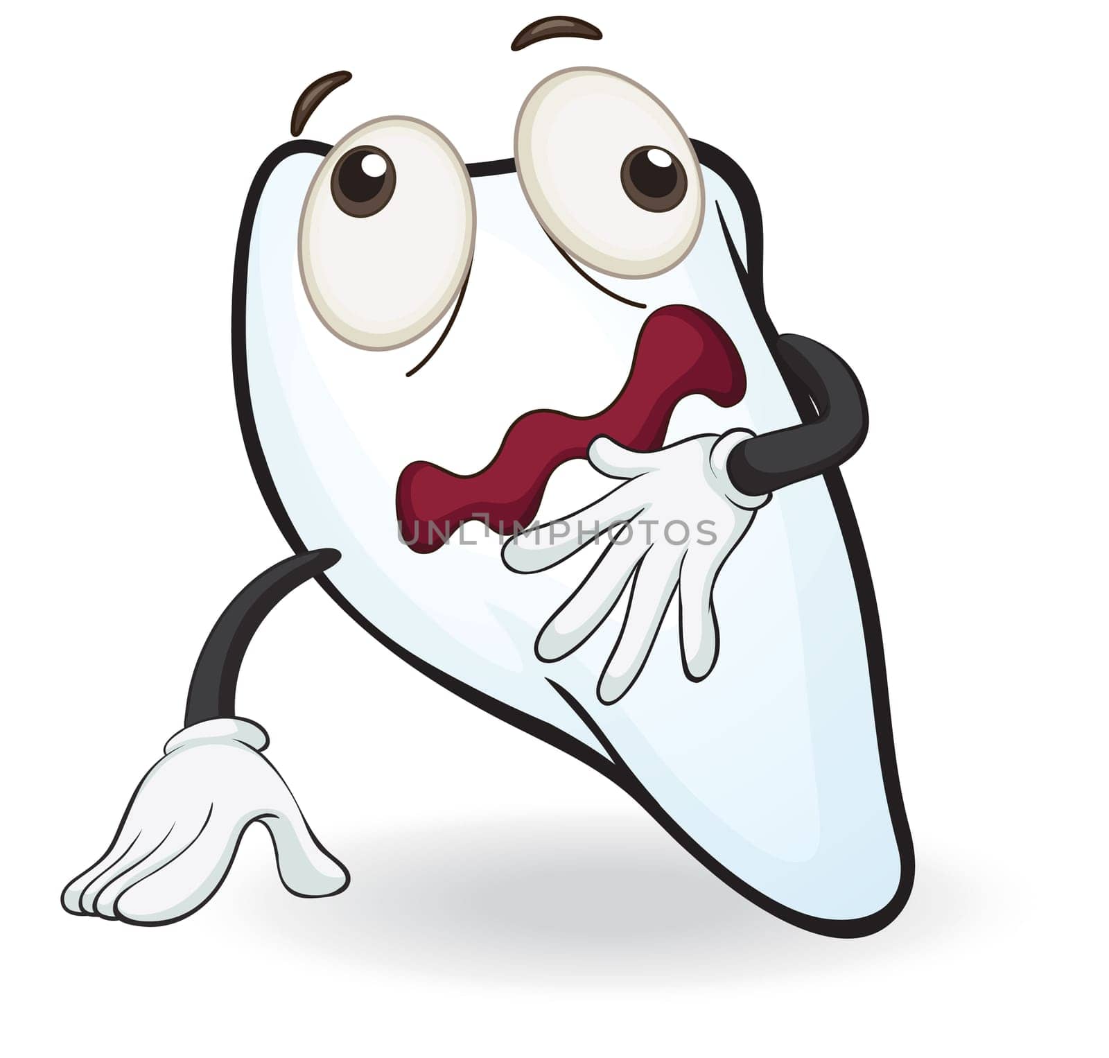 illustration of a tooth on a white background