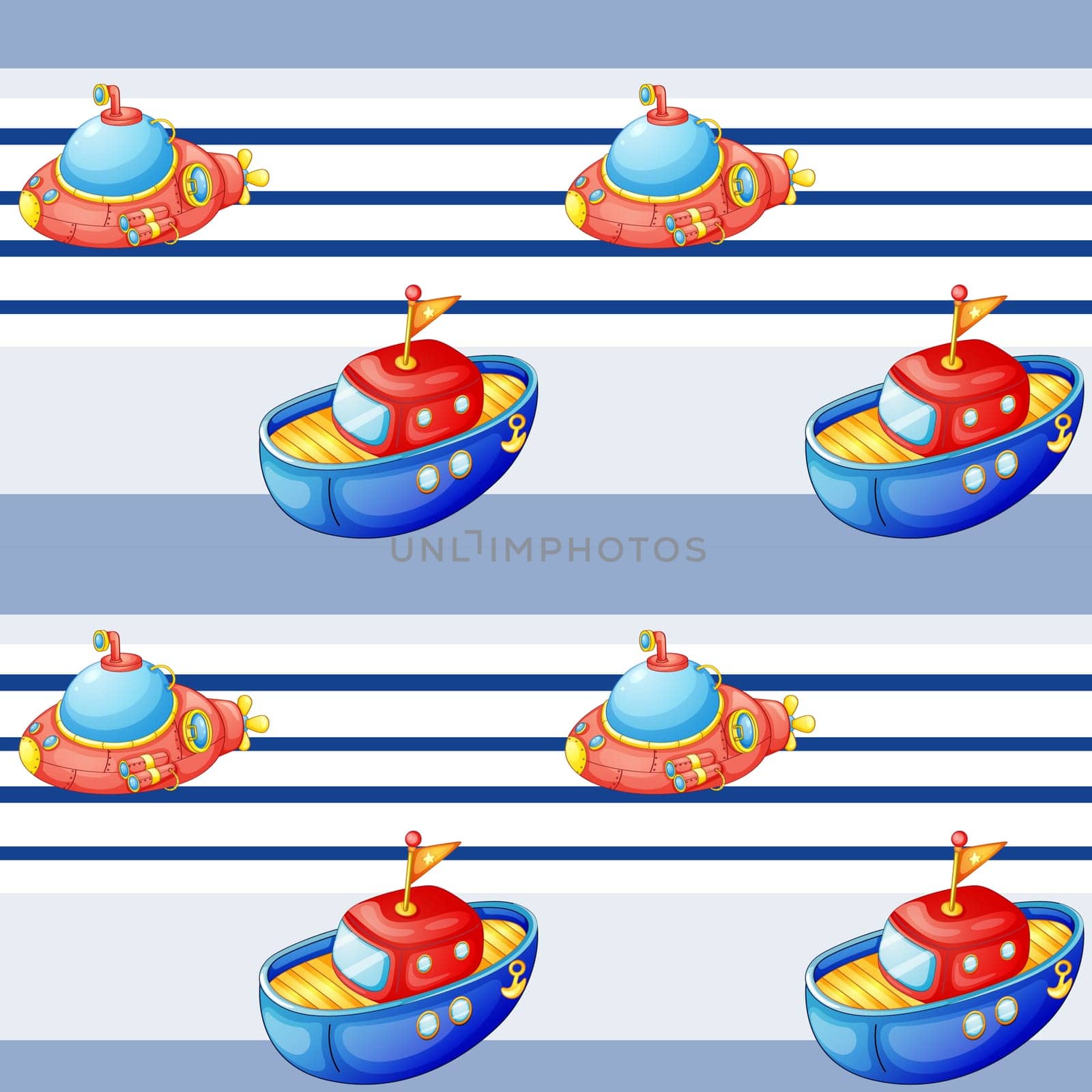 illustration of ships on a white background