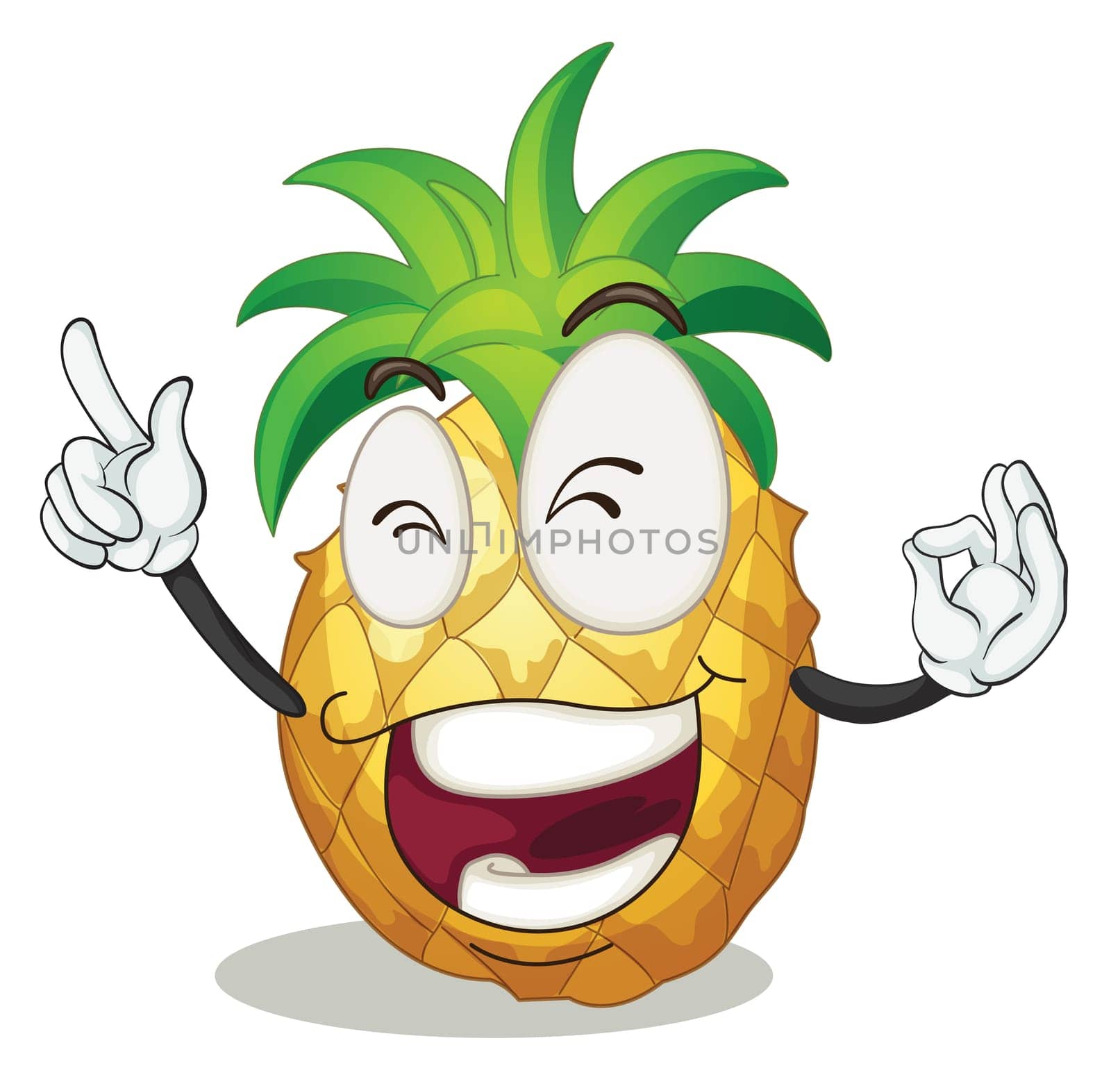 illustration of a pineapple on a white background