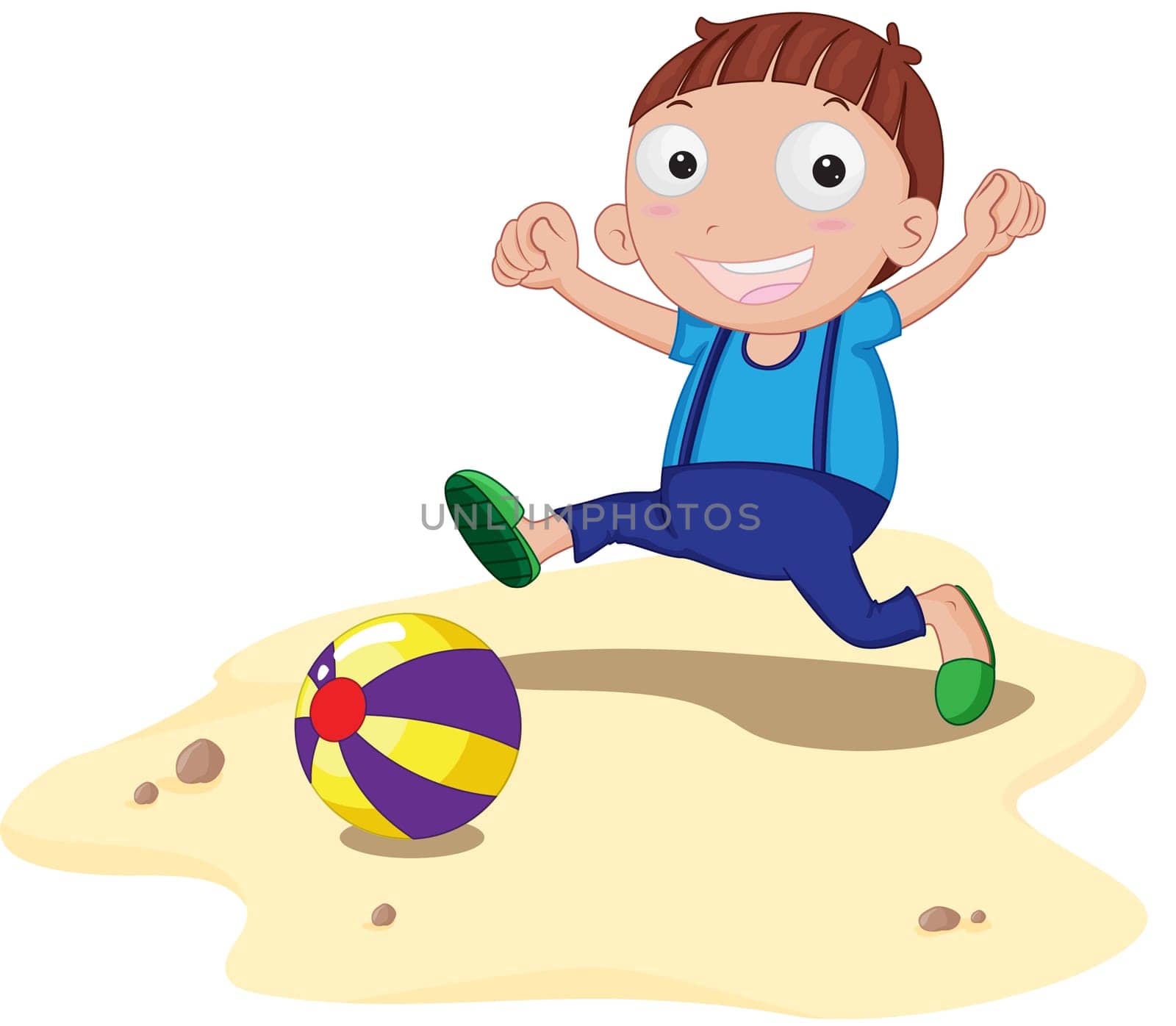 Boy with a beach ball