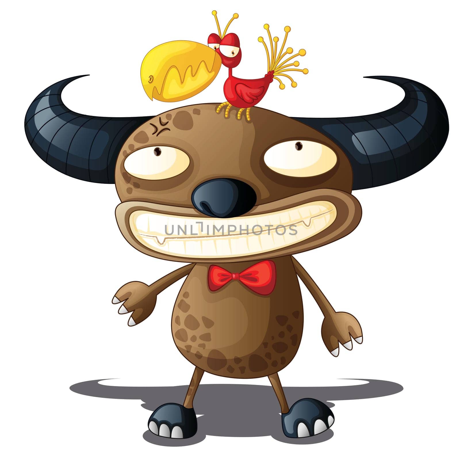 Illustration of  a cartoon character on white
