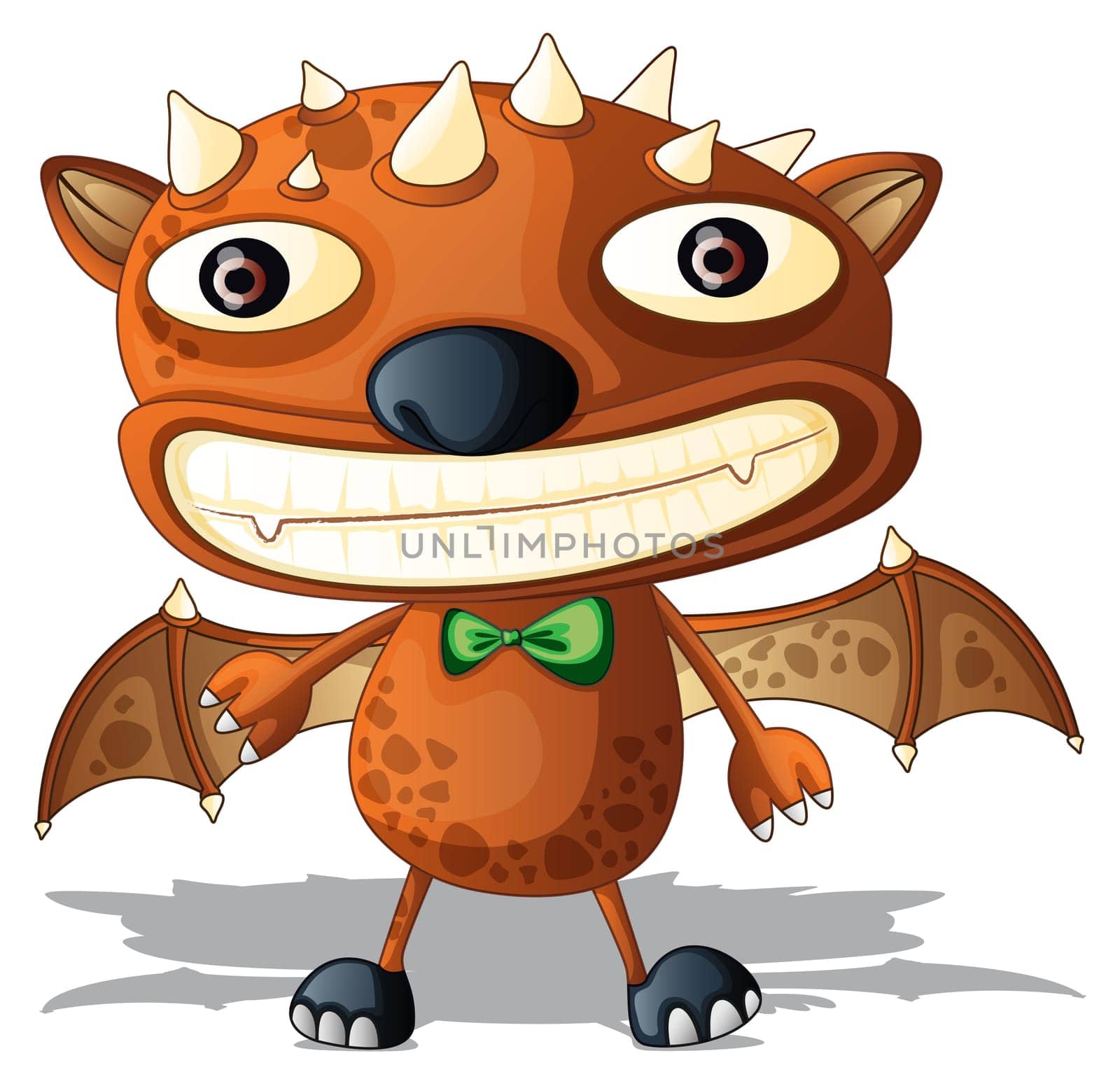 Illustration of  a cartoon character on white