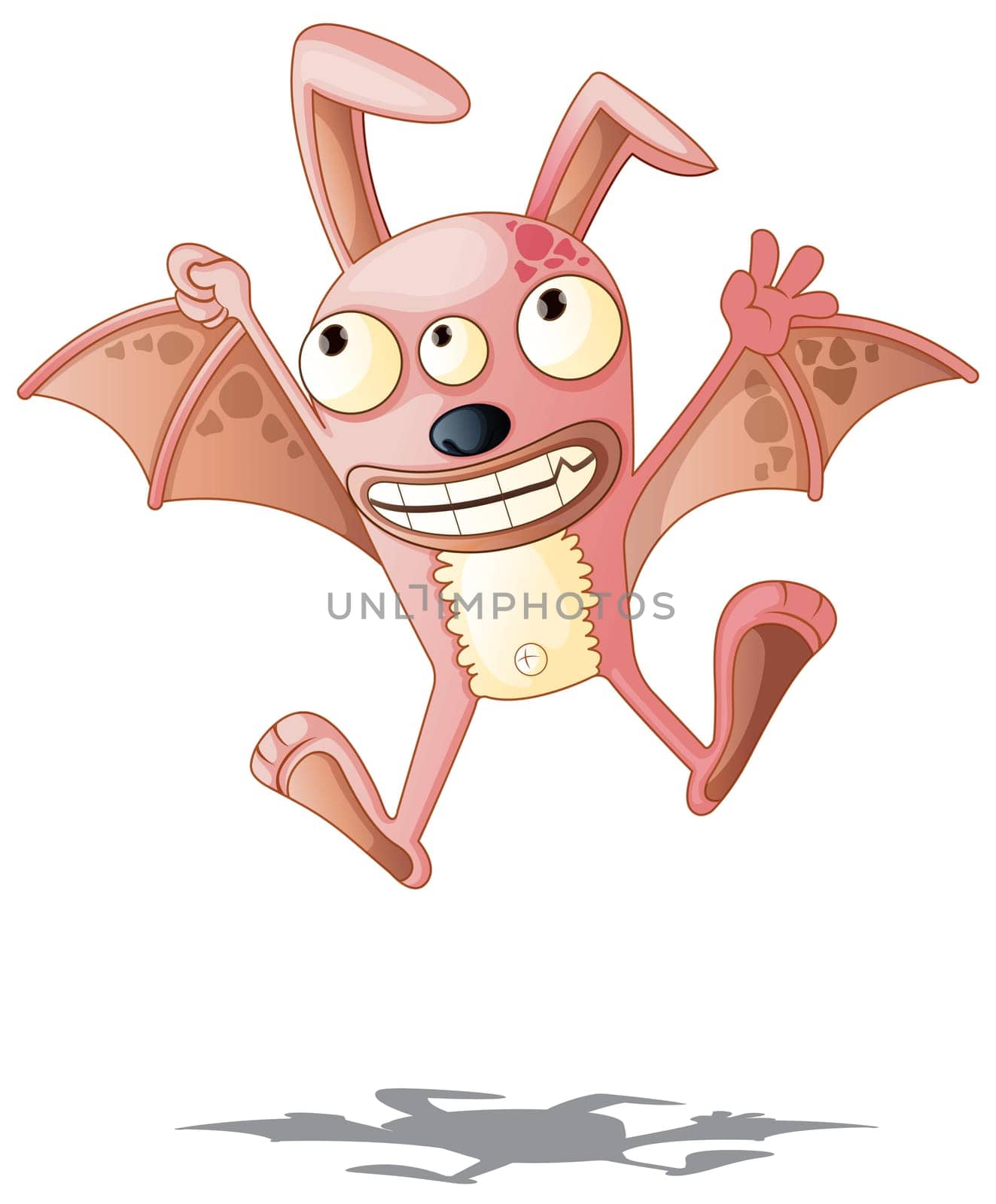 Illustration of  a cartoon character on white