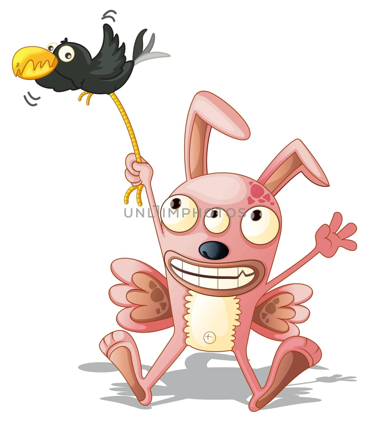 Illustration of  a cartoon character on white