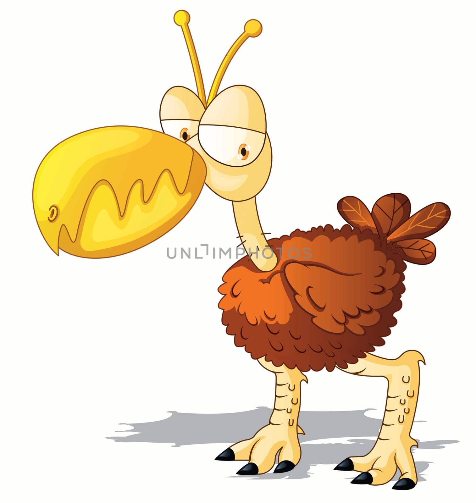 Illustration of  a cartoon character on white