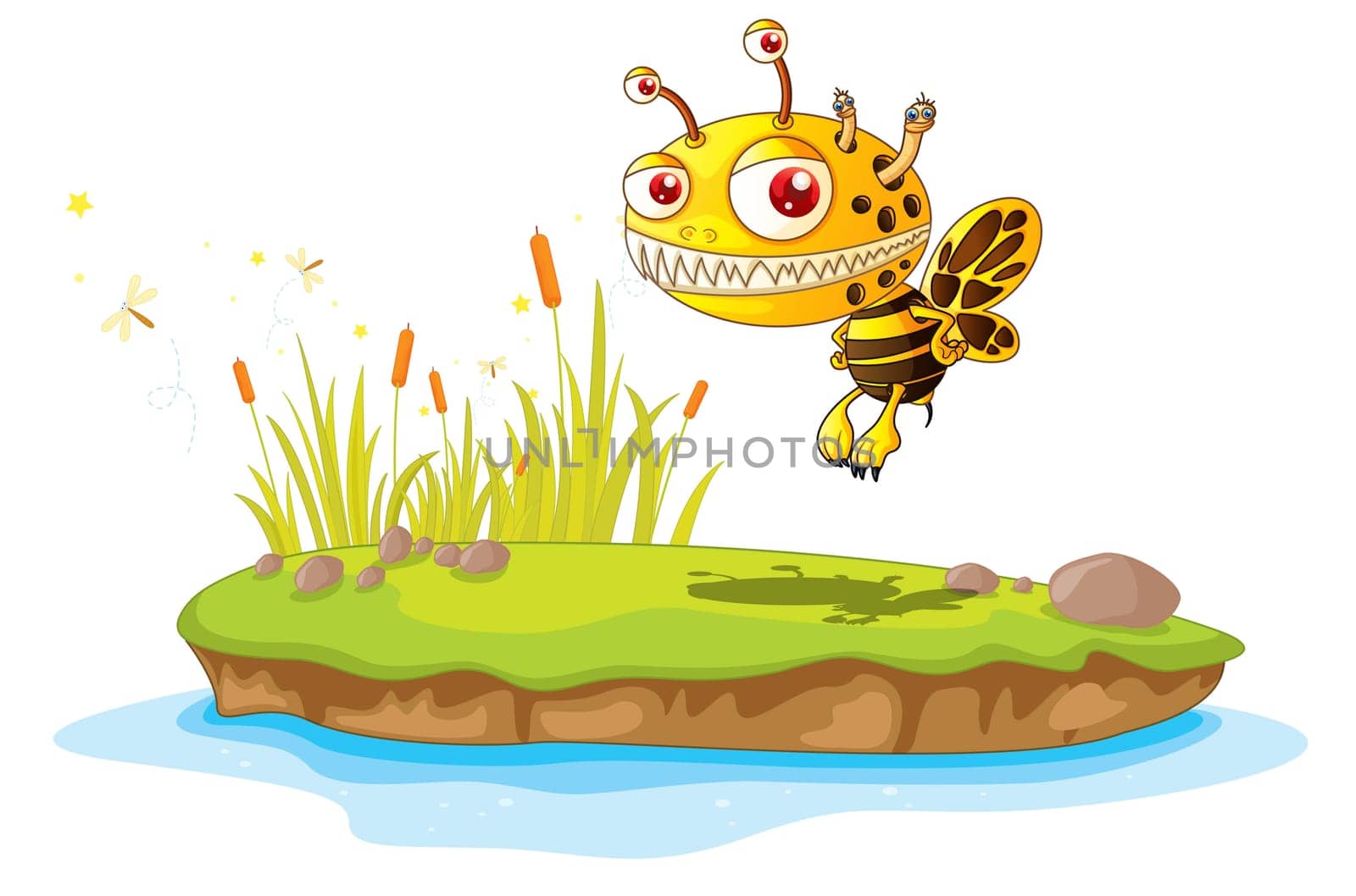 Illustration of  a cartoon character on white