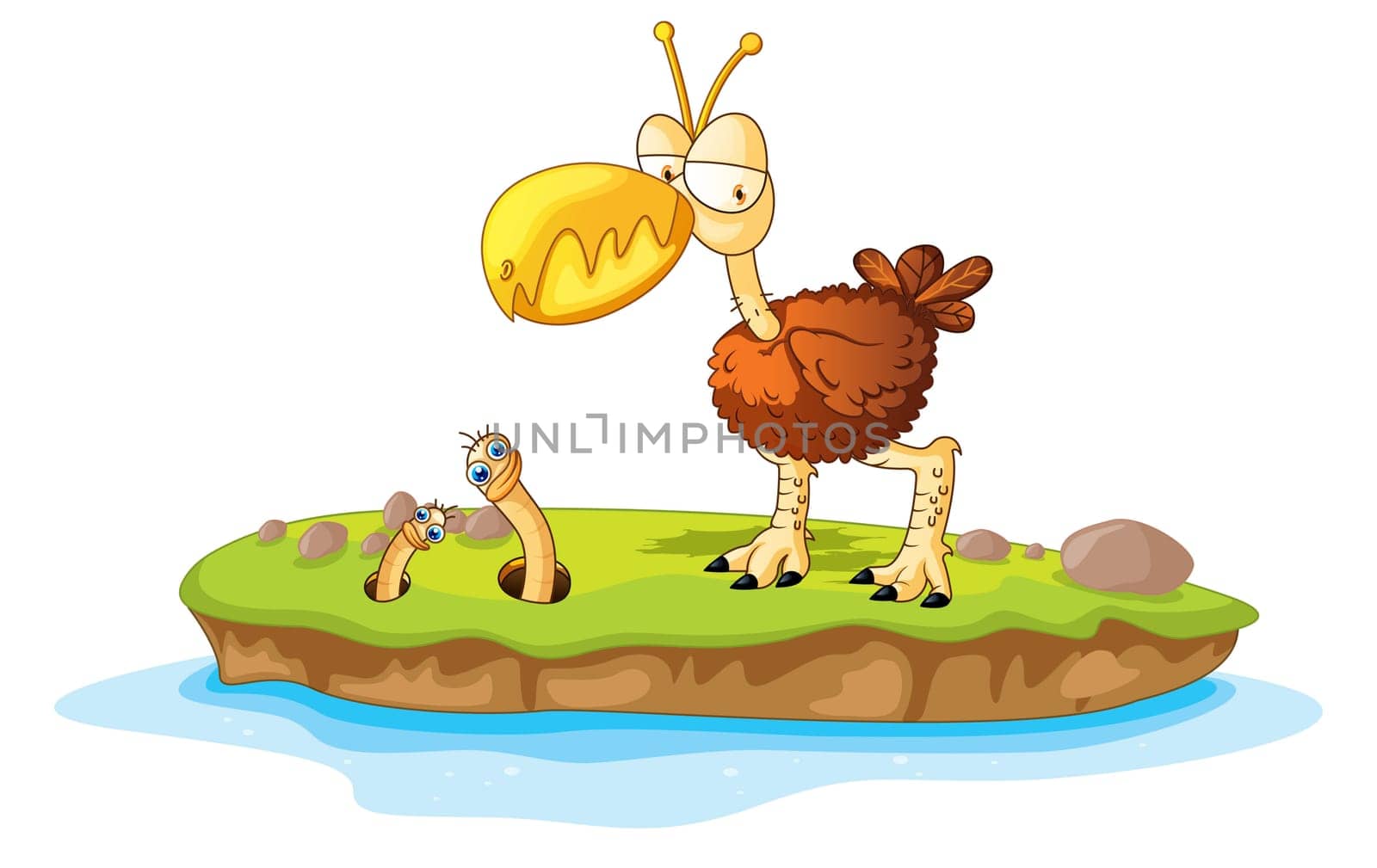 Illustration of  a cartoon character on white
