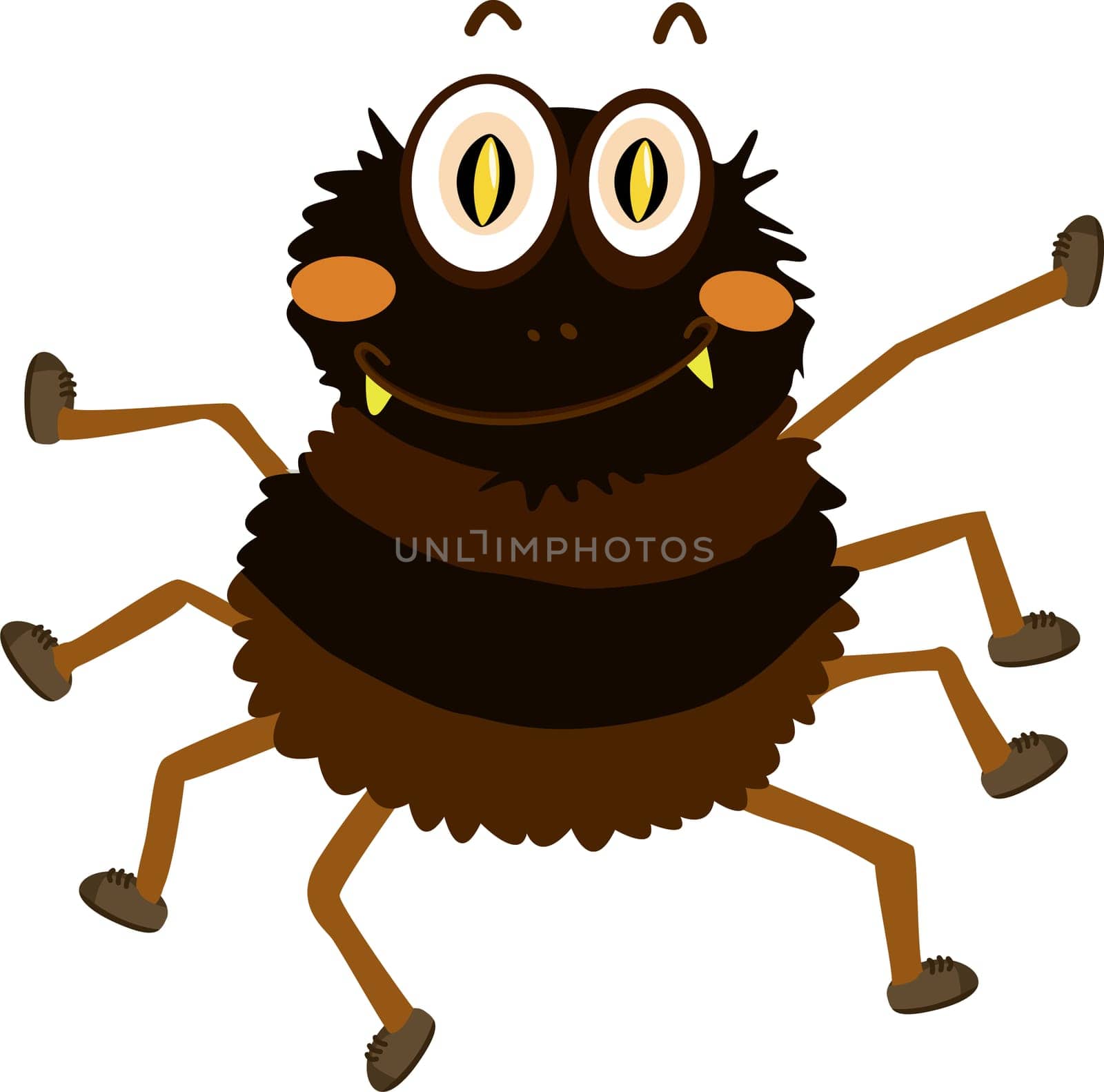 Illustration of a spider on white background