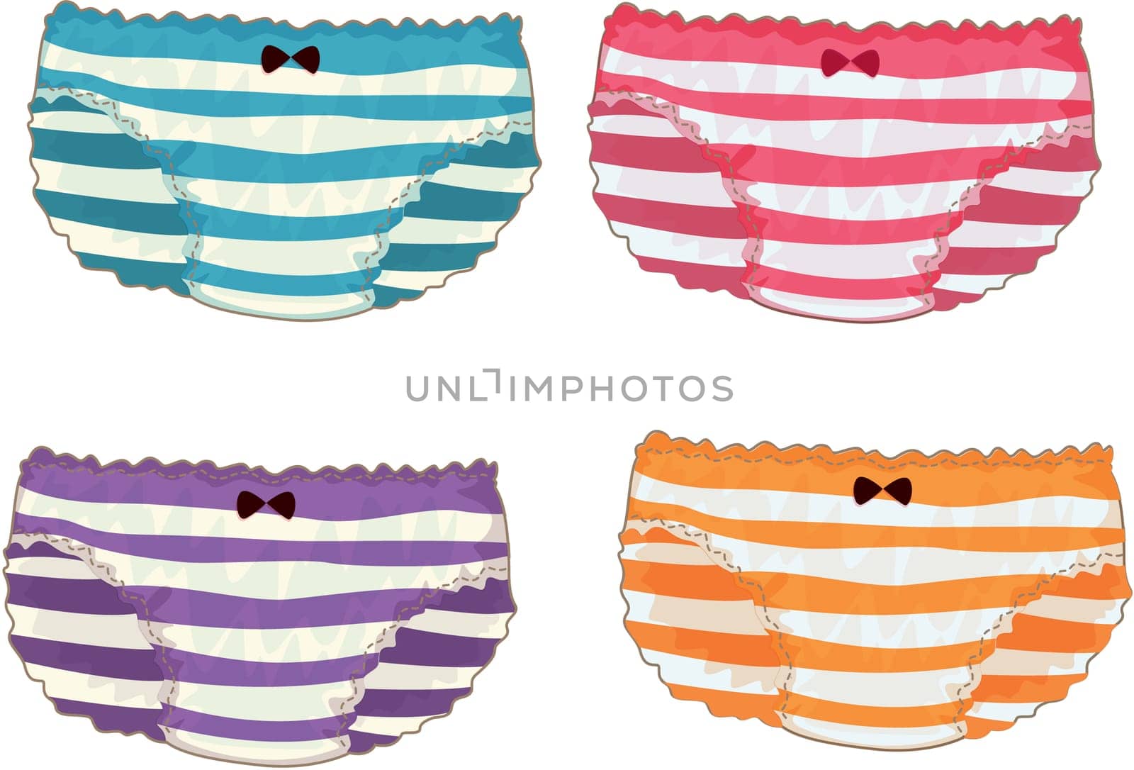 illustration of various apparel on white