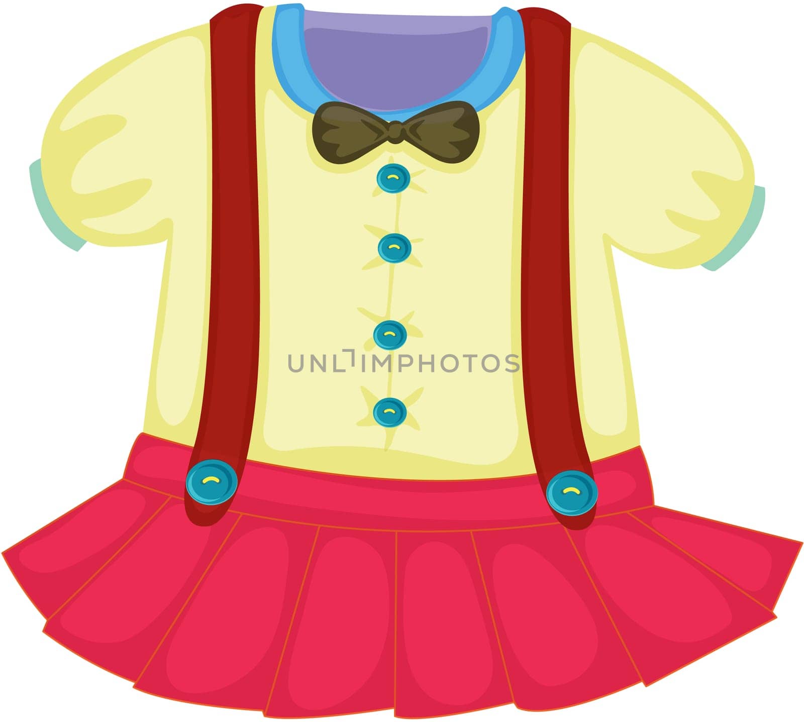 illustration of apparel on white