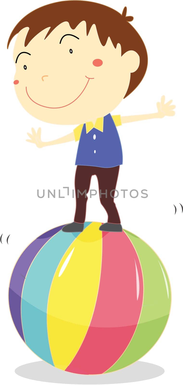 illustration of boy on white