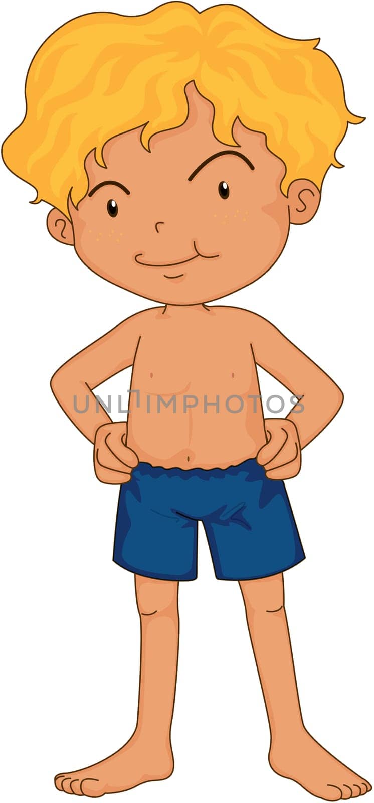 Illustration of A Boy on white background