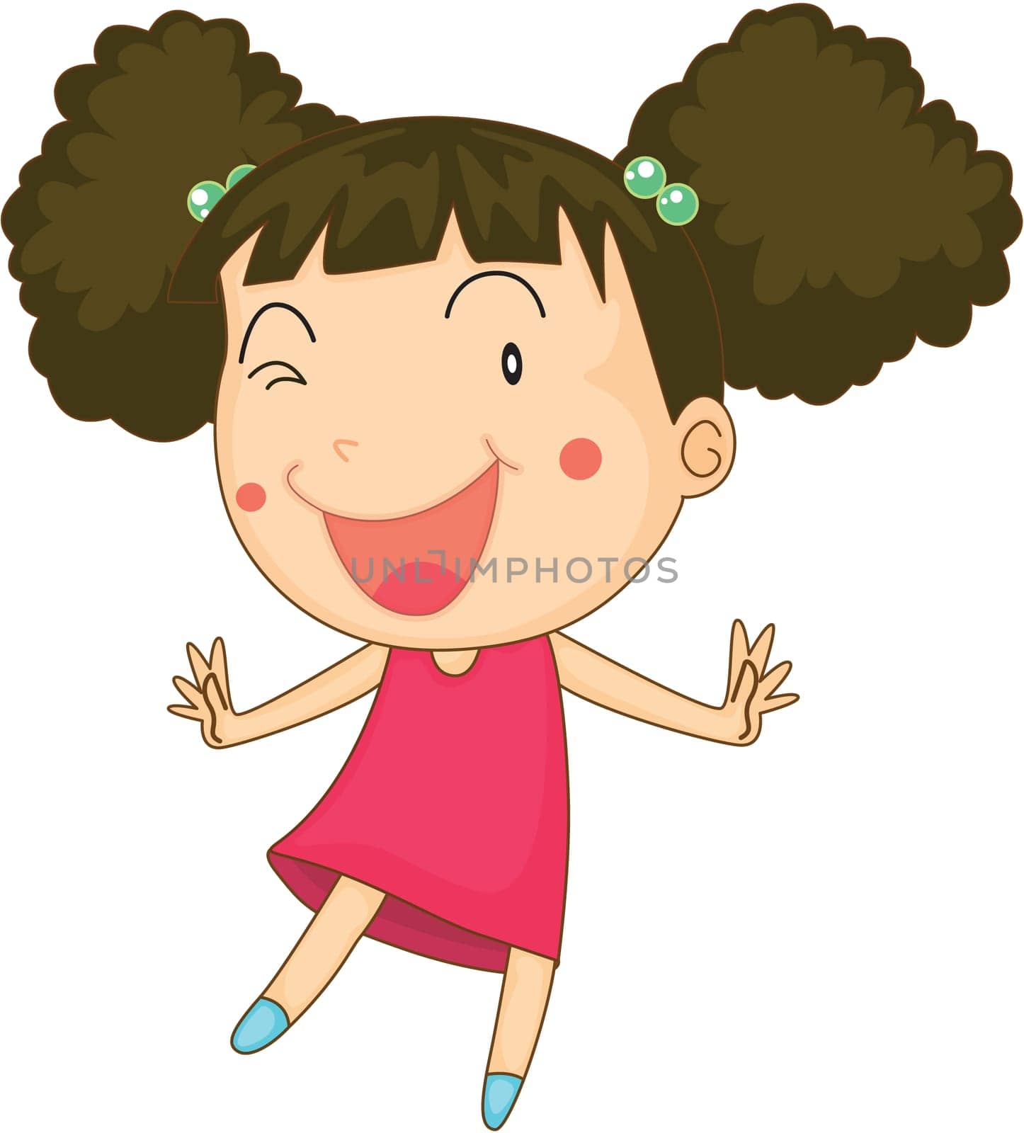Illustration of a Girl on a white background