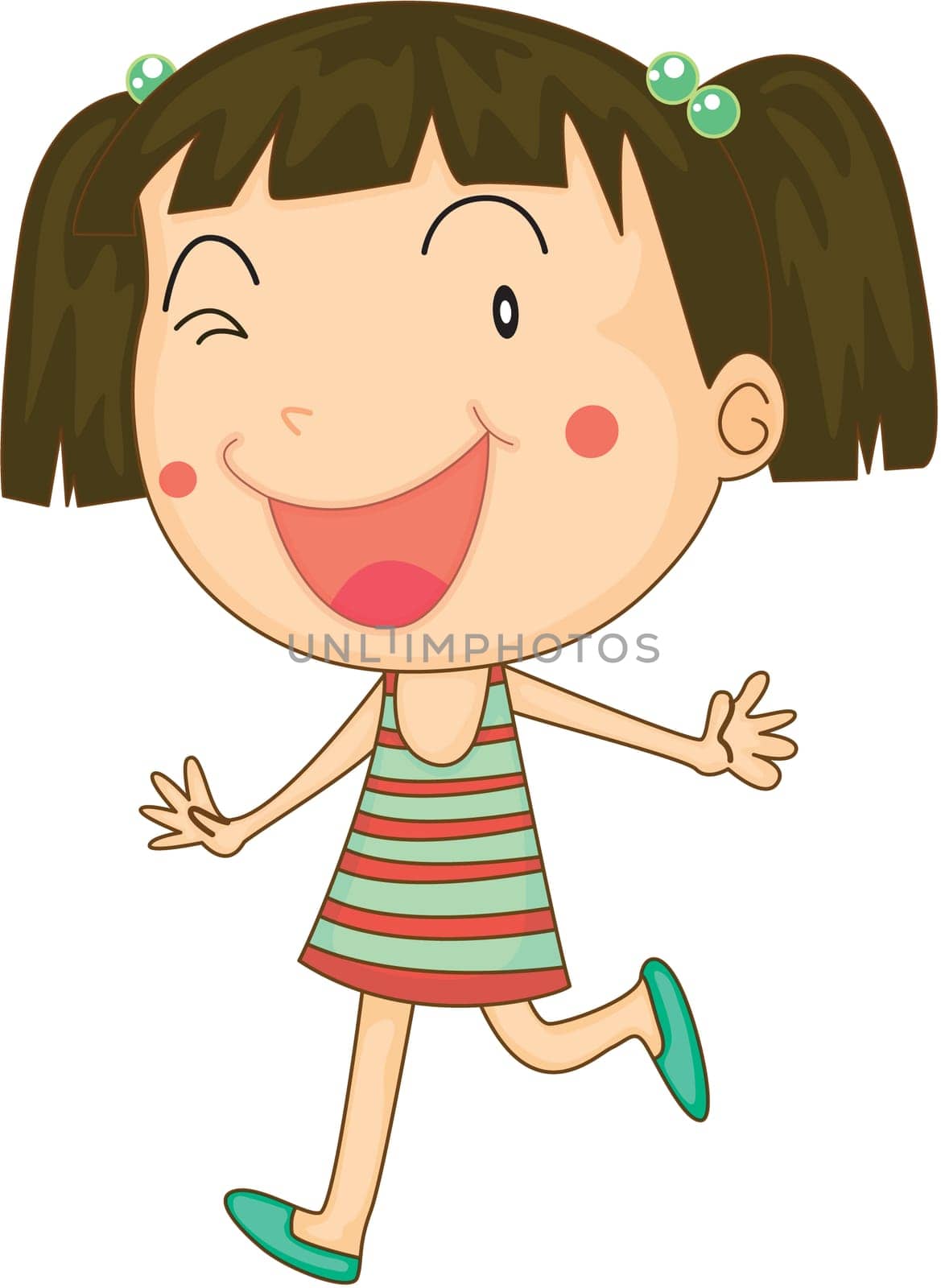 Illustration of a Girl on a white background