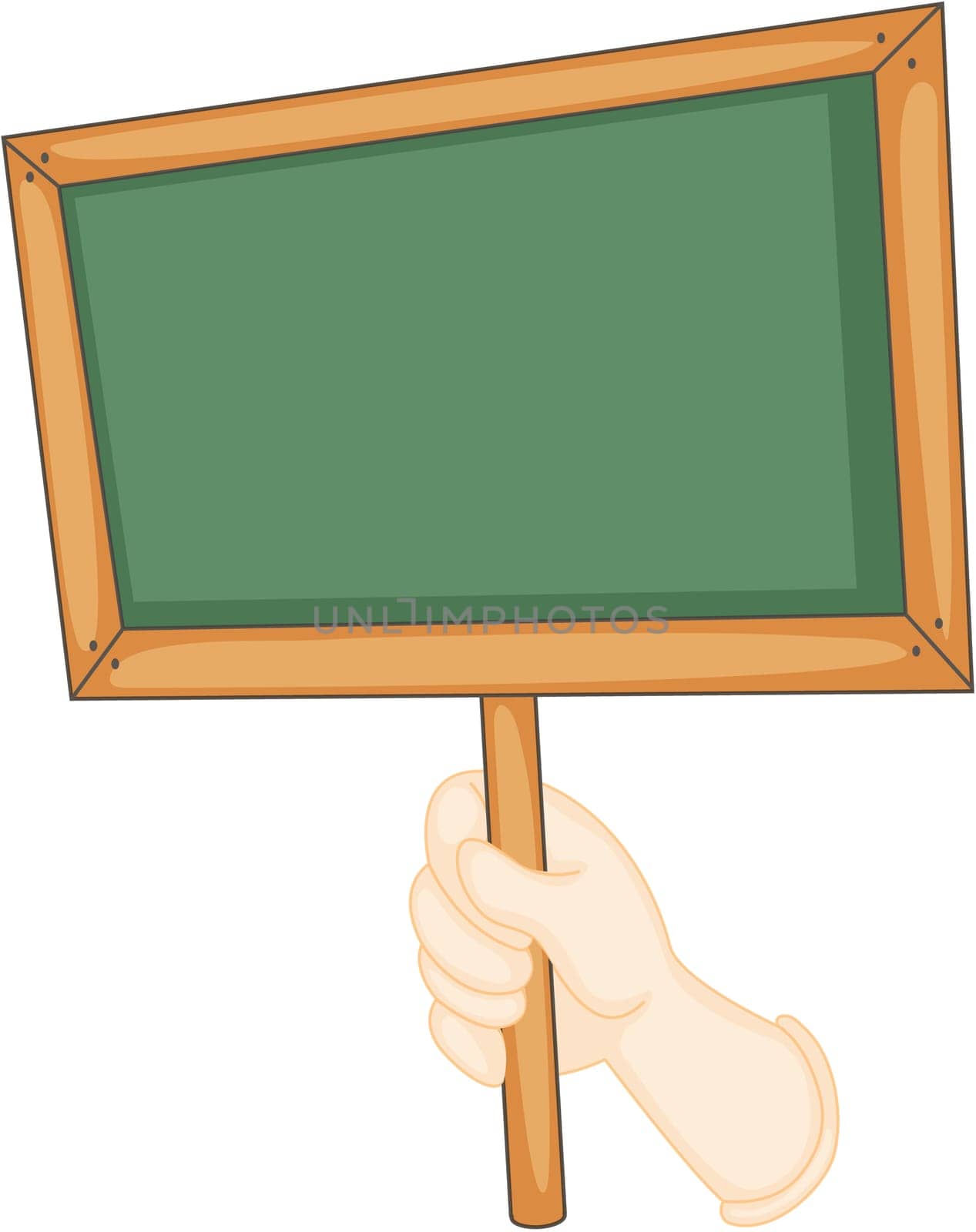 Illustration of a notice board on a white background