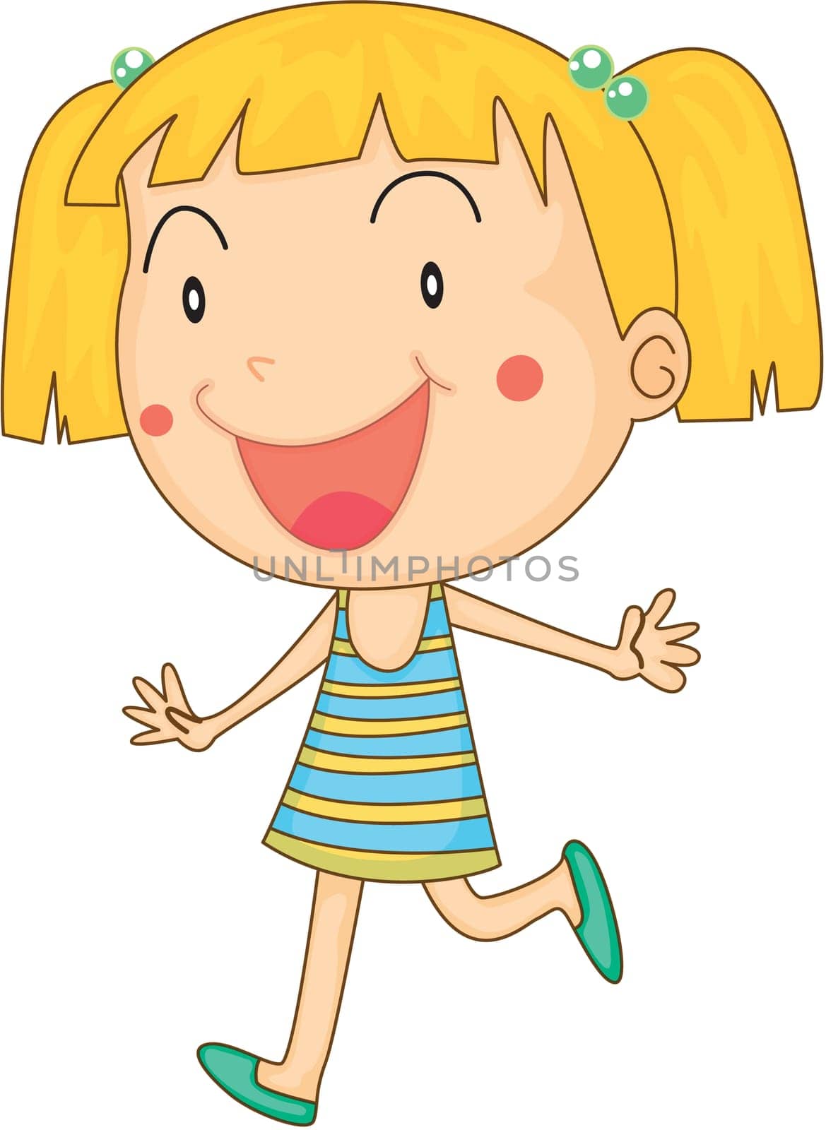 Illustration of a Girl on a white background