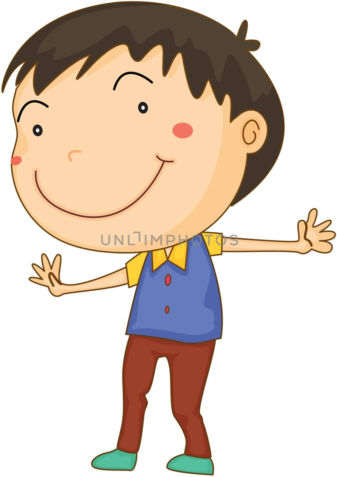 Illustration of a boy on a white background