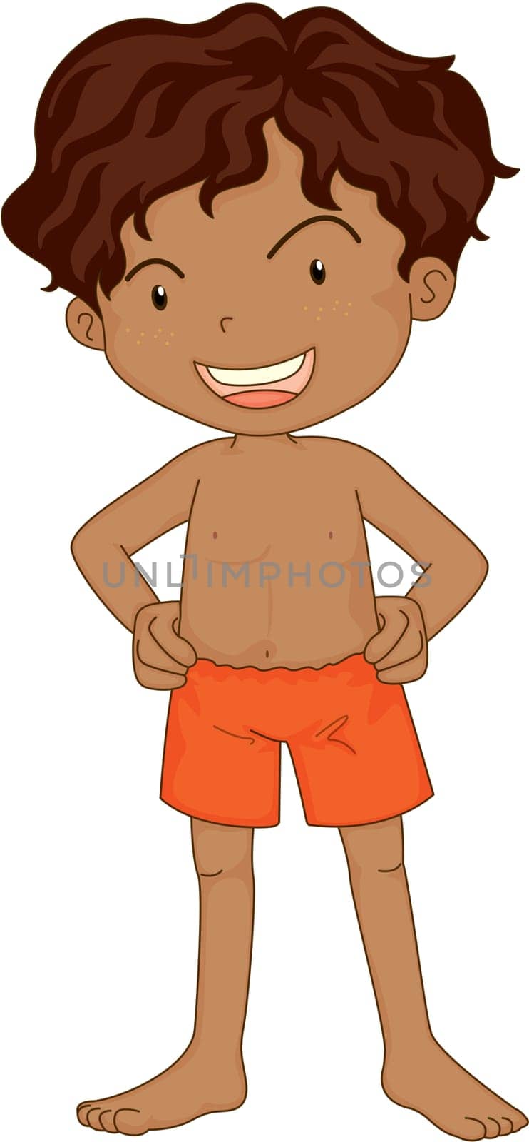 Illustration of A Boy on white background
