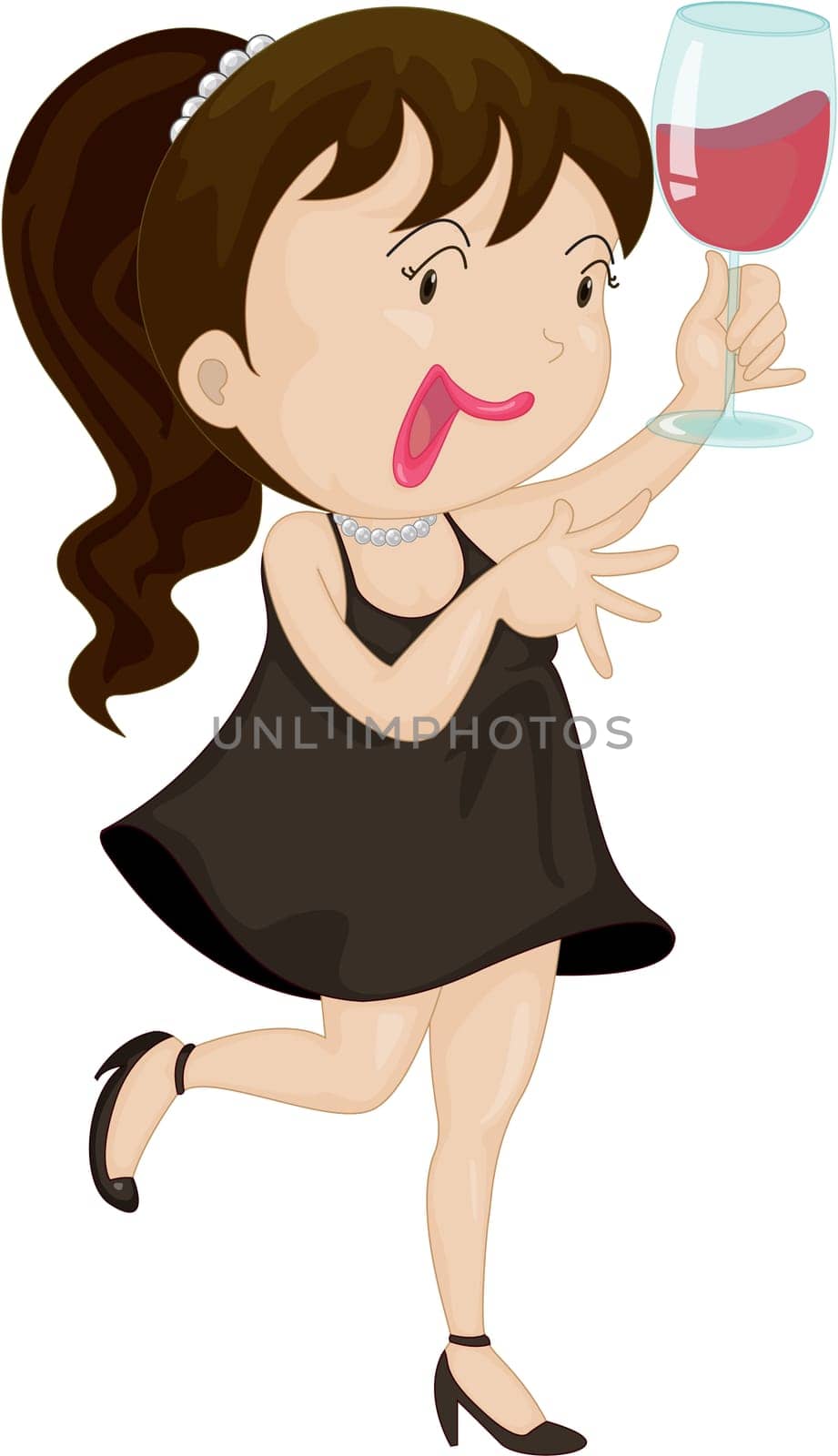 Illustration of A Girl on white background