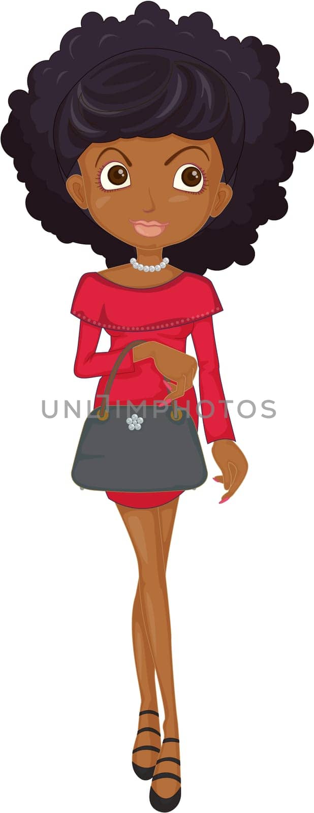 Illustration of a Girl on a white background