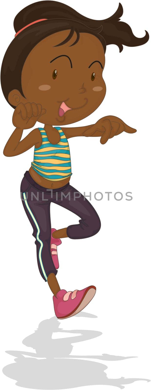 Illustration of a Girl on a white background