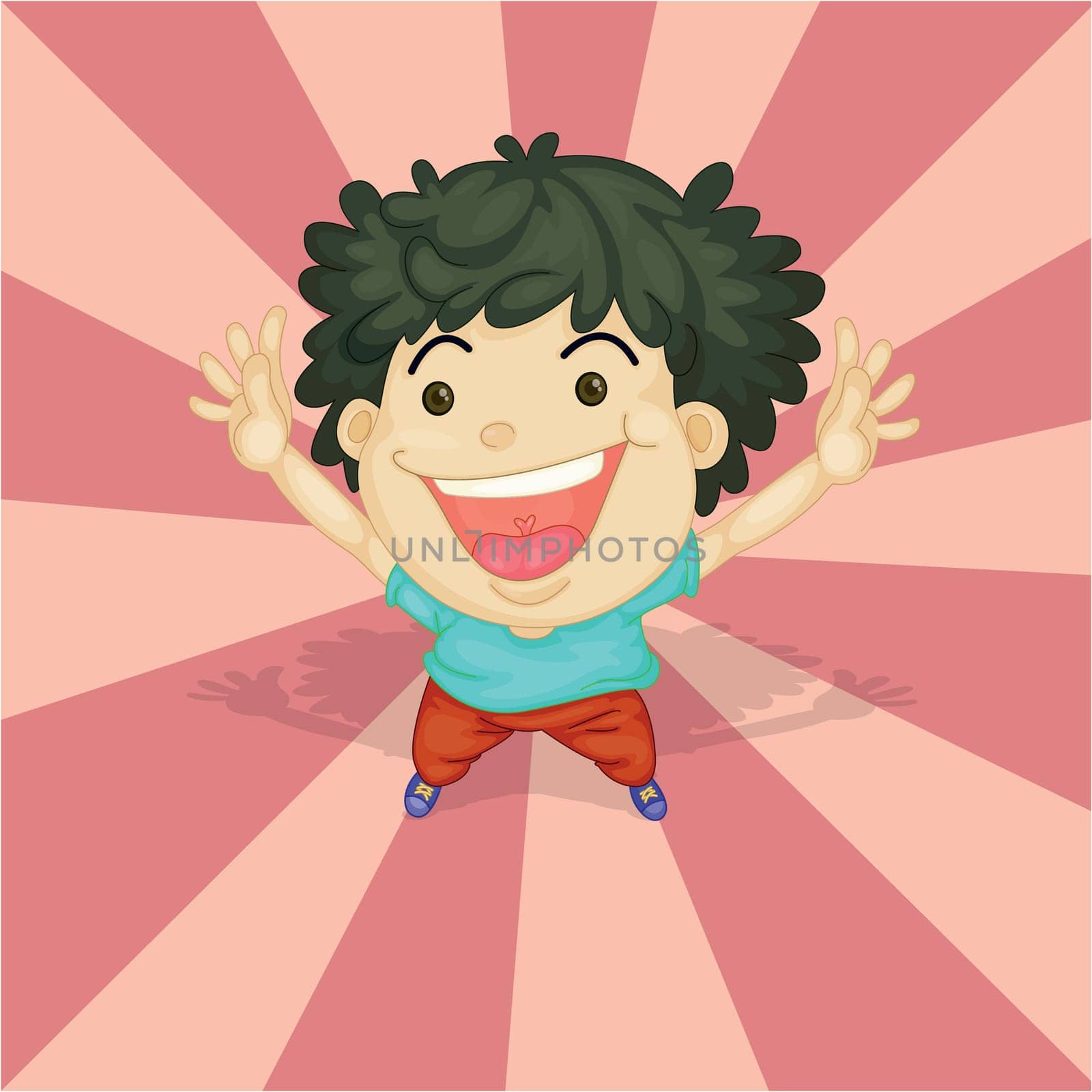 Illustration of a boy on a white background
