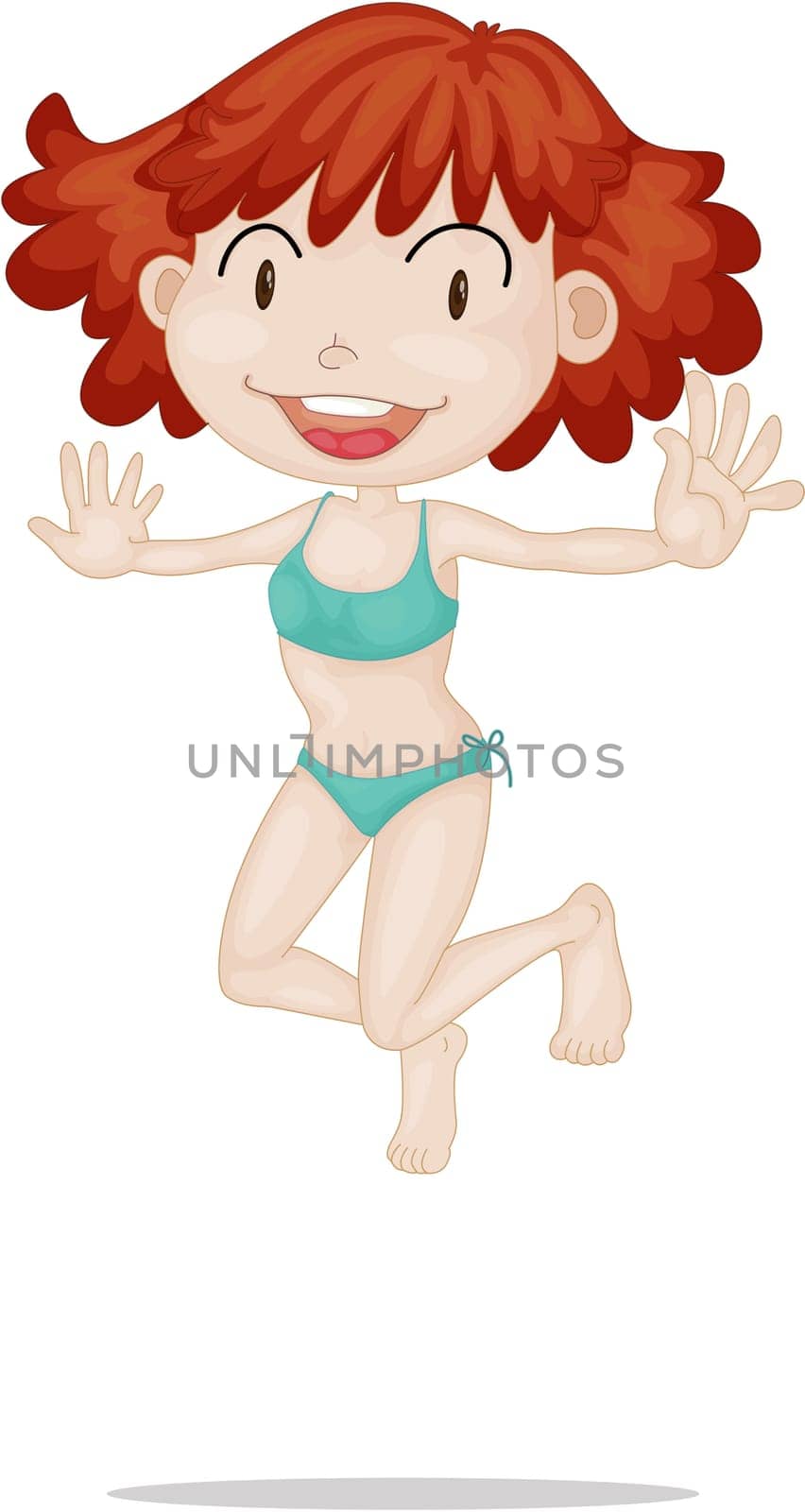 Illustration of a Girl on a white background