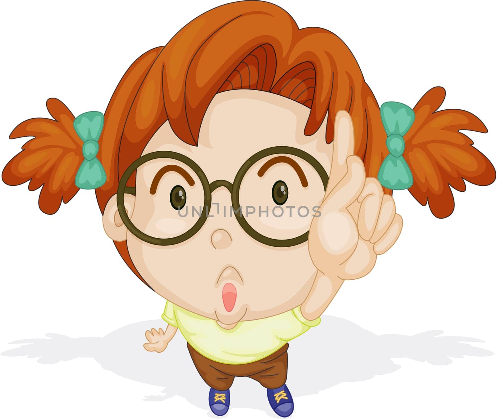 Illustration of a Girl on a white background