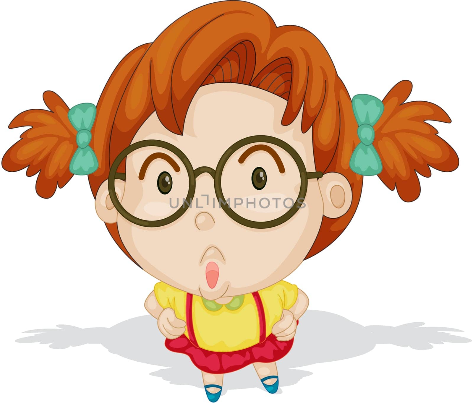 Illustration of a Girl on a white background