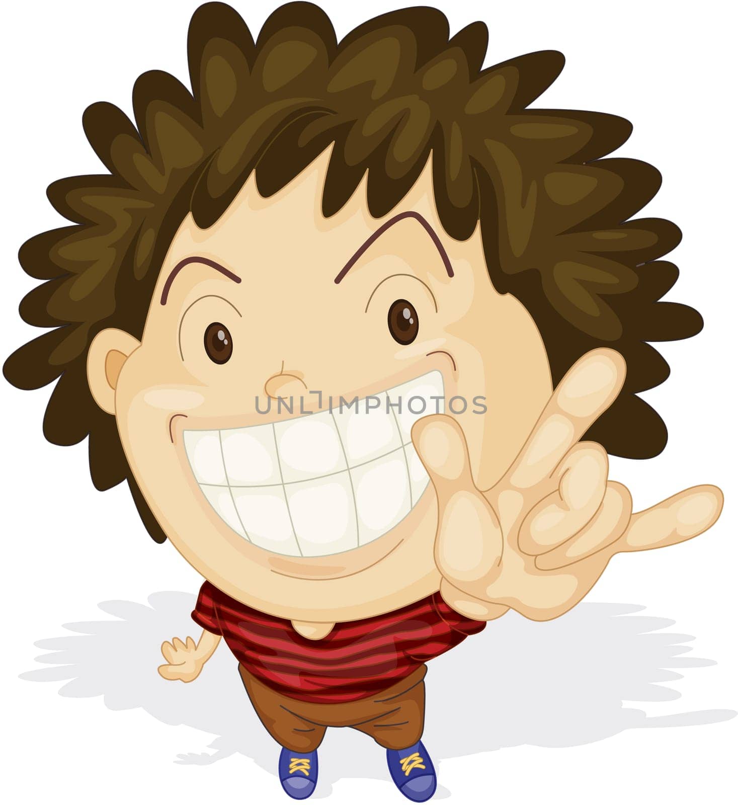 Illustration of a boy on a white background