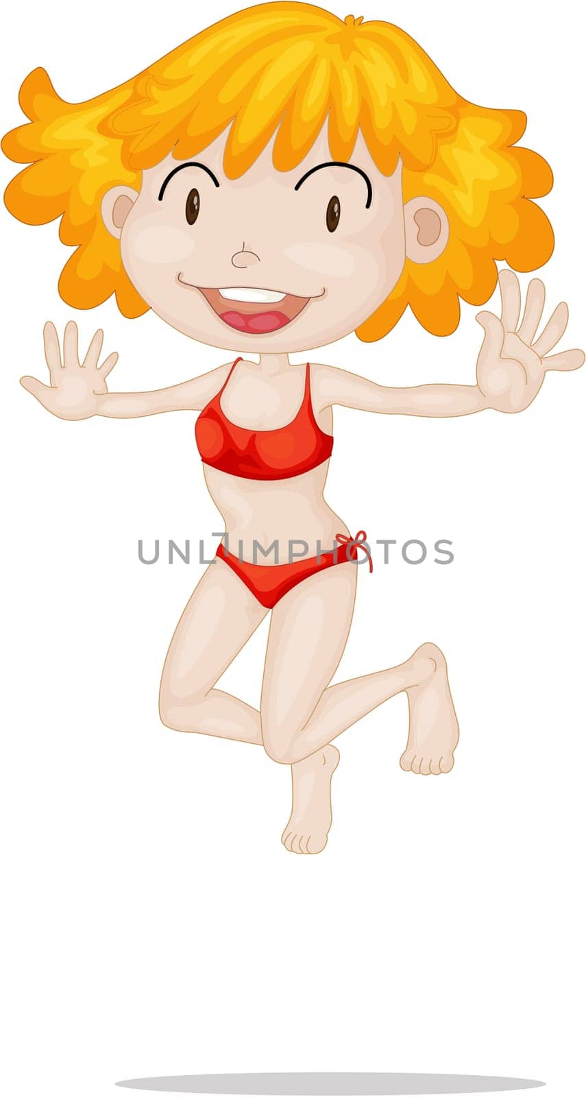 Illustration of a Girl on a white background