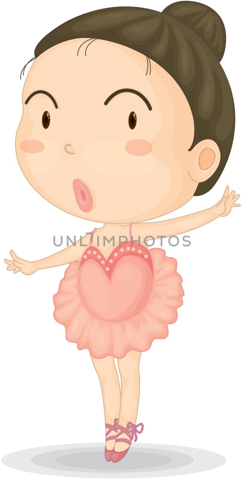 Illustration of a Girl on a white background