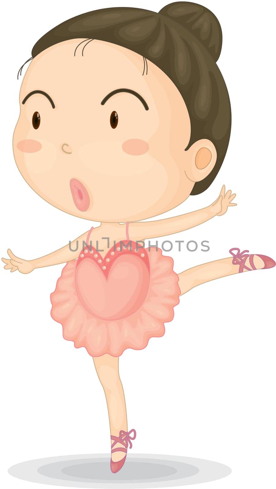 Illustration of a Girl on a white background
