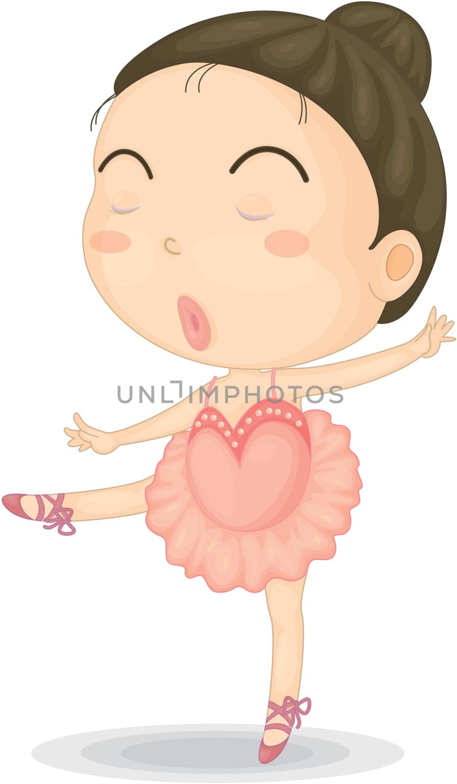 Illustration of a Girl on a white background