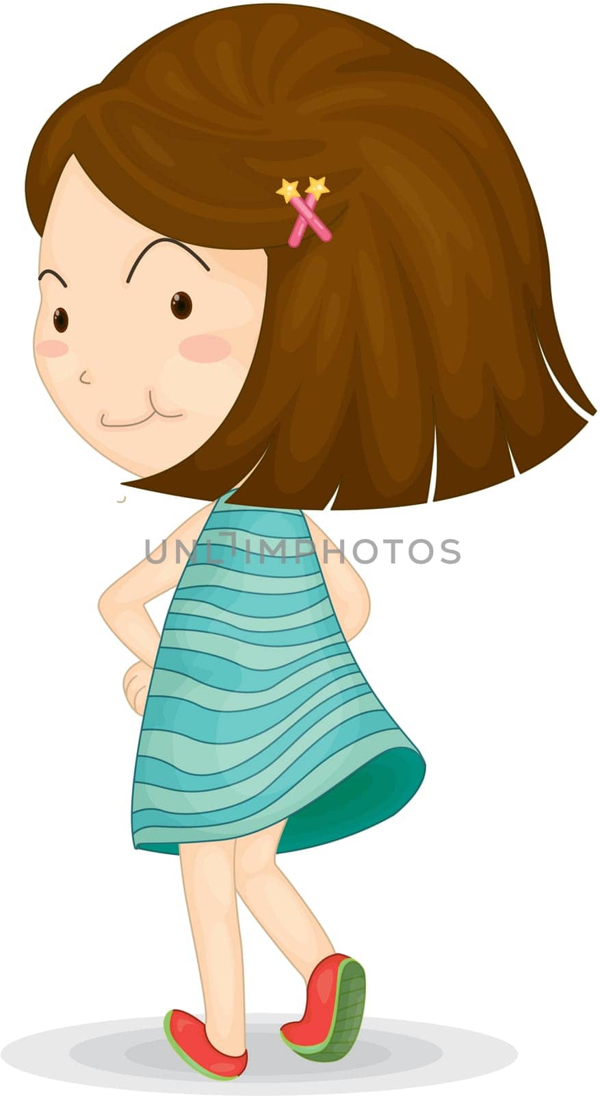 Illustration of a Girl on a white background