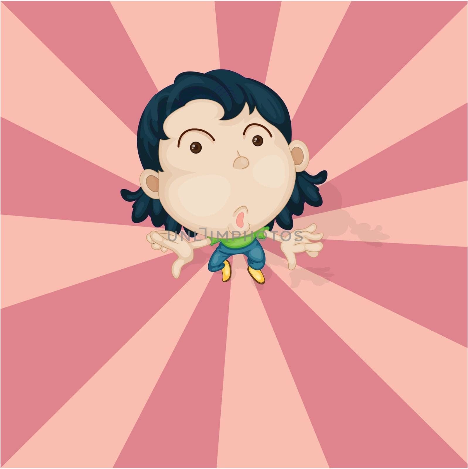 Illustration of a Girl on a white background